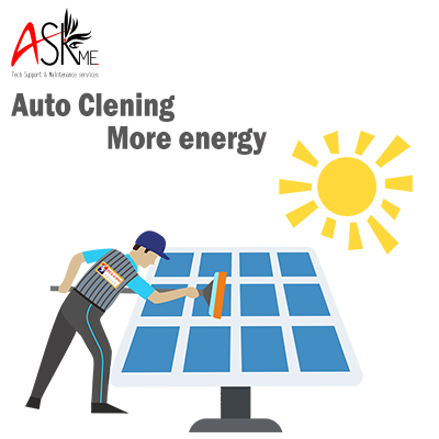 auto cleanable solar panels